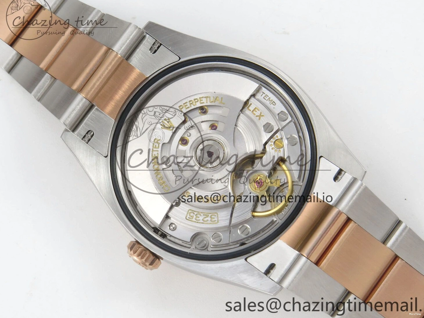 MiroTime 0426 FastDry DateJust 36 SS RG ARF 1:1 Best Edition 904L Steel White MOP Diamonds Dial on Oyster Bracelet SH 57